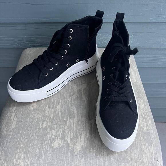 Coconuts by Matisse Hayden Black Platform Sneakers Size 7 - Picture 2 of 5